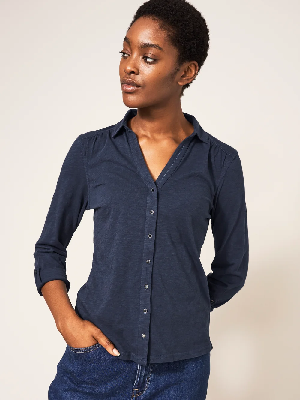 Chemise En Jersey Annie - Fr Navy - 40 Image 1