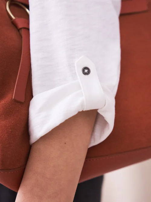 White Stuff Annie Jersey Shirt - BRIL WHITE - 48 Image 3
