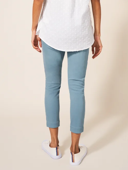 White Stuff Janey Crop Jegging - MID TEAL - 44 Image 4