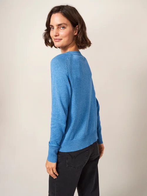White Stuff Lulu Cardi - MID BLUE - 38 Image 4