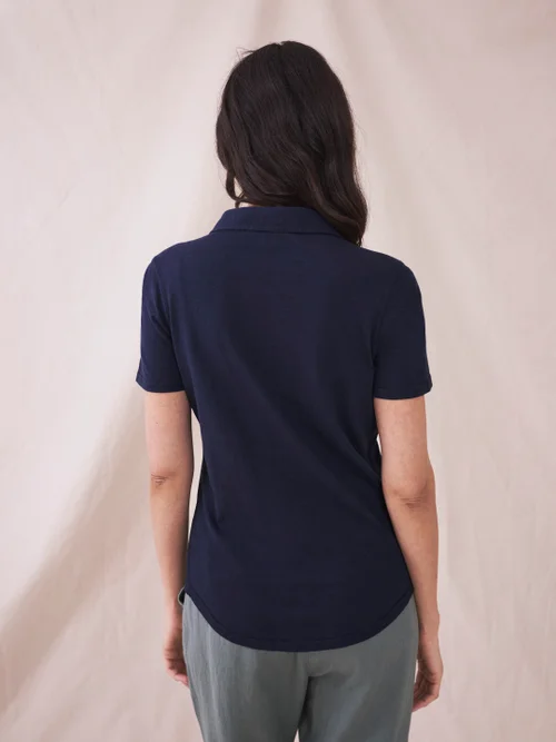 White Stuff Penny Pocket Jersey Shirt - FR NAVY - 38 Image 3