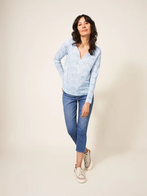 White Stuff Nelly Ls Tee - White Mlt - 40 Image 3