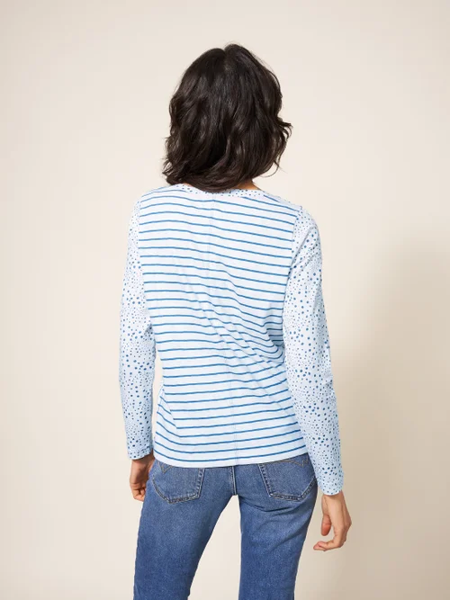 White Stuff Nelly Ls Tee - White Mlt - 40 Image 4