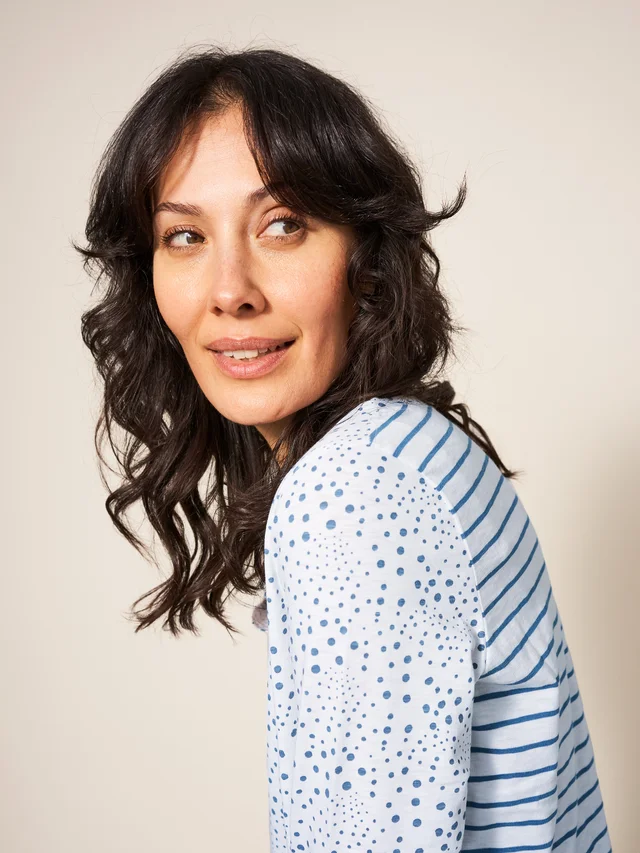 White Stuff Nelly Ls Tee - White Mlt