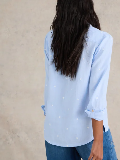 Chemise Sophie En Coton Biologique - Blue Mlt - 34 Image 4