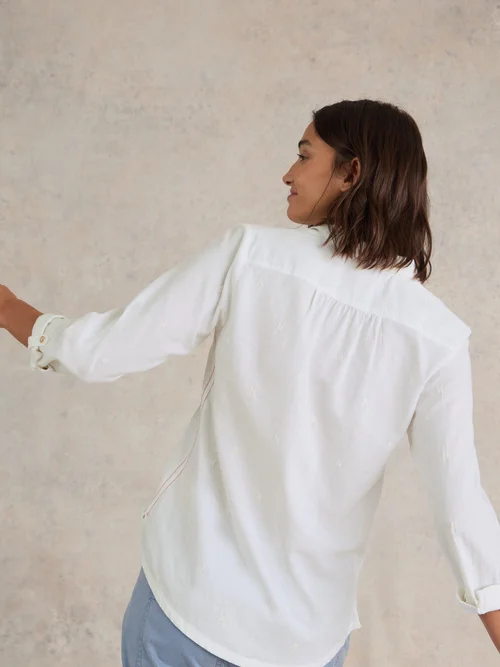 Chemise Sophie En Coton Biologique - Pale Ivory - 34 Image 4