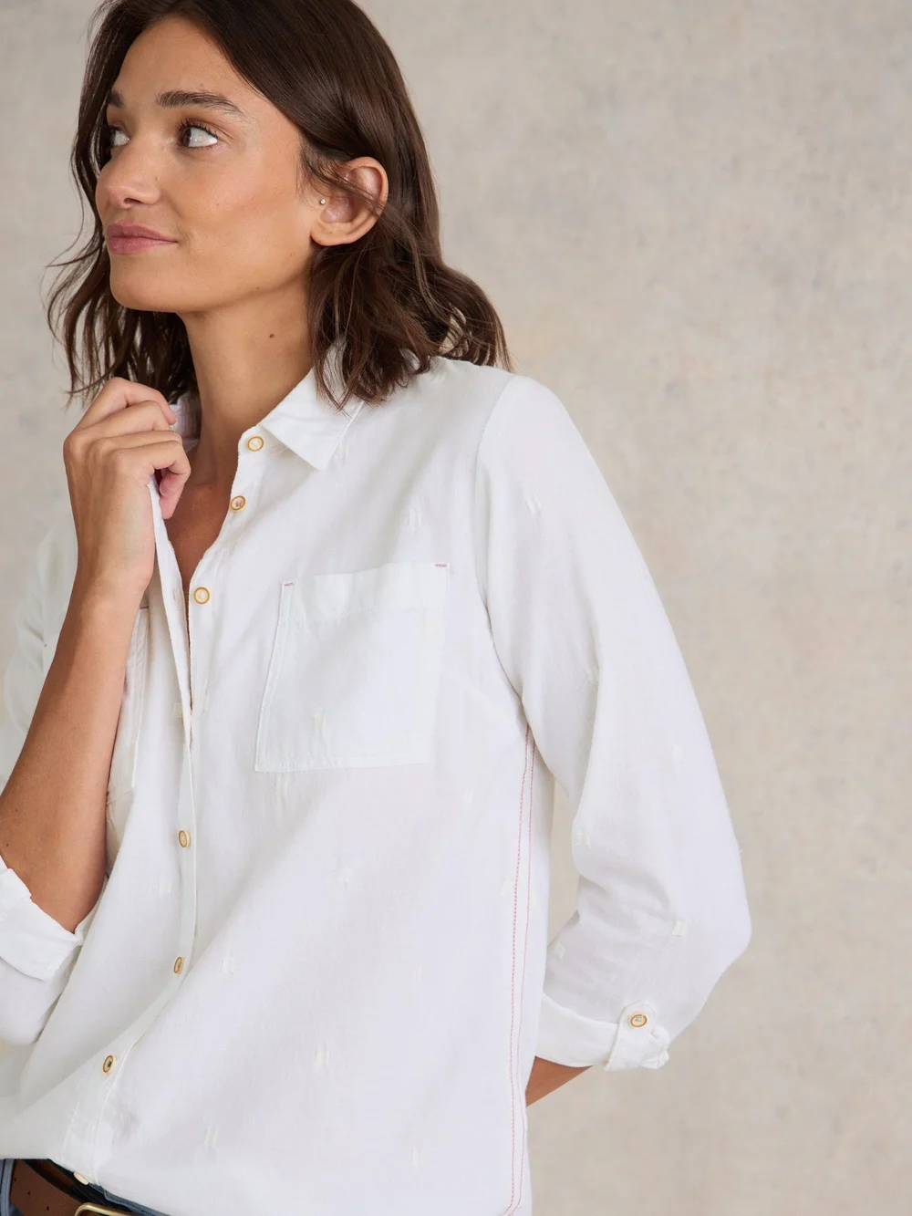 Chemise Sophie En Coton Biologique - Pale Ivory - 34 Image 1
