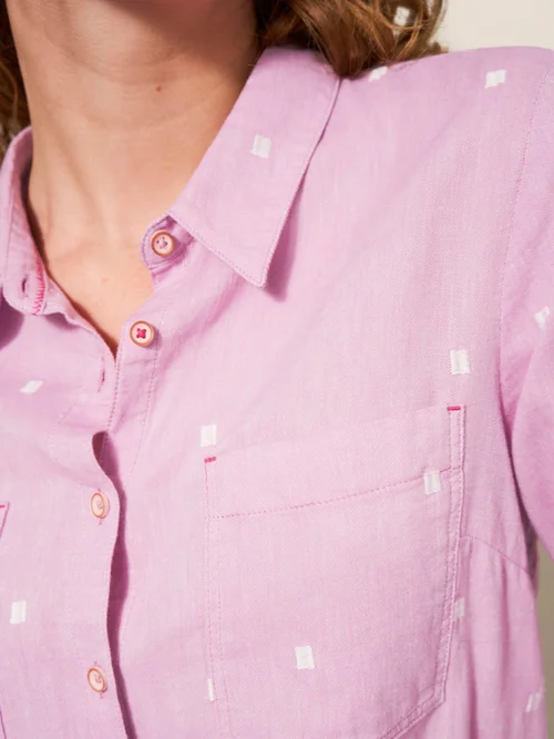 Chemise Sophie En Coton Biologique - Pink Mlt - 36 Image 2