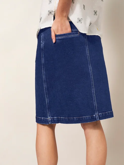 White Stuff Melody Denim Skirt - Dk Denim - 38 Image 4