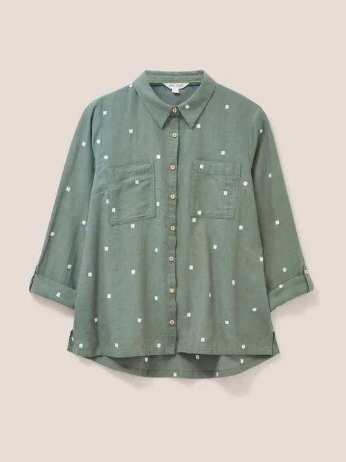 Chemise Sophie En Coton Biologique - Green Mlt - 34 Image 4