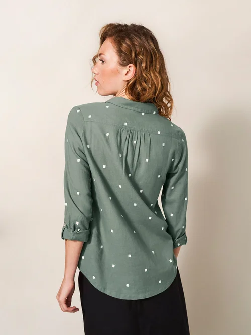 Chemise Sophie En Coton Biologique - Green Mlt - 34 Image 3