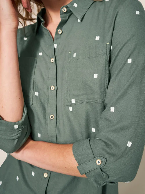 Chemise Sophie En Coton Biologique - Green Mlt - 34 Image 2