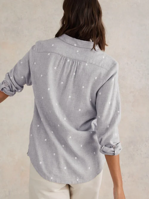 Chemise Sophie En Coton Biologique - Grey Mlt - 34 Image 4