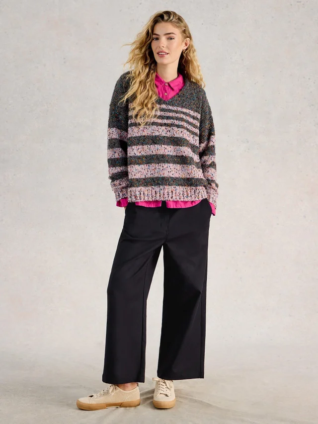 Pantalon court à jambes larges Belle