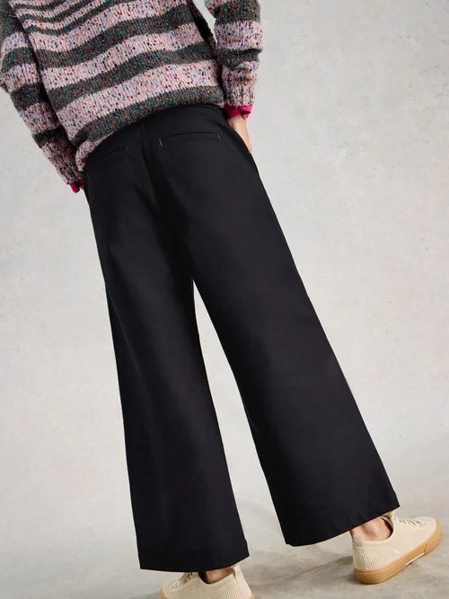 Pantalon court à jambes larges Belle - Pure Blk - 36 Image 4