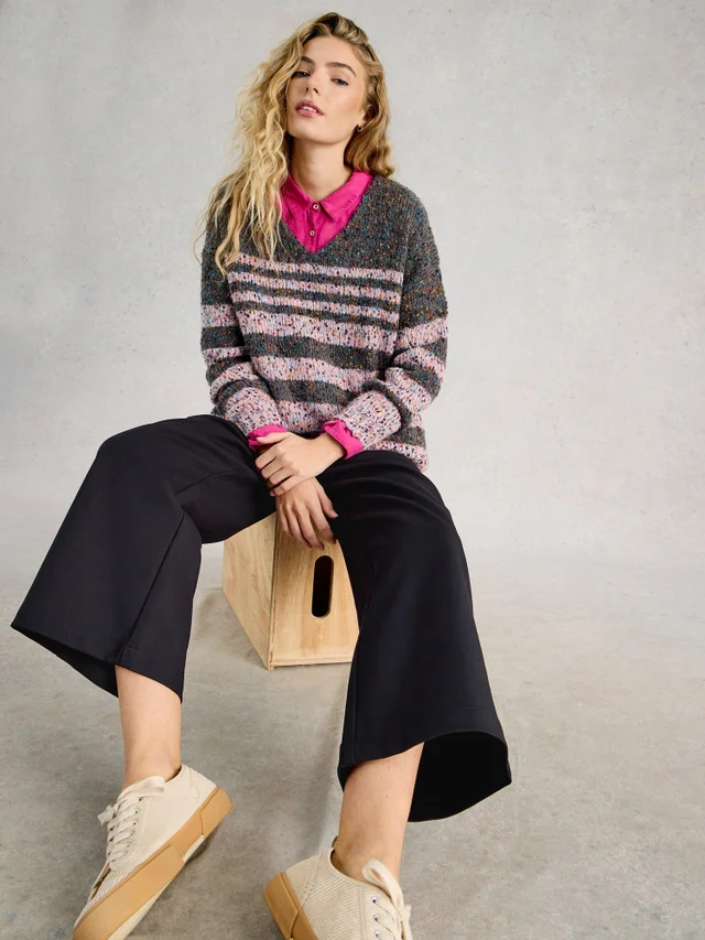 Pantalon court à jambes larges Belle