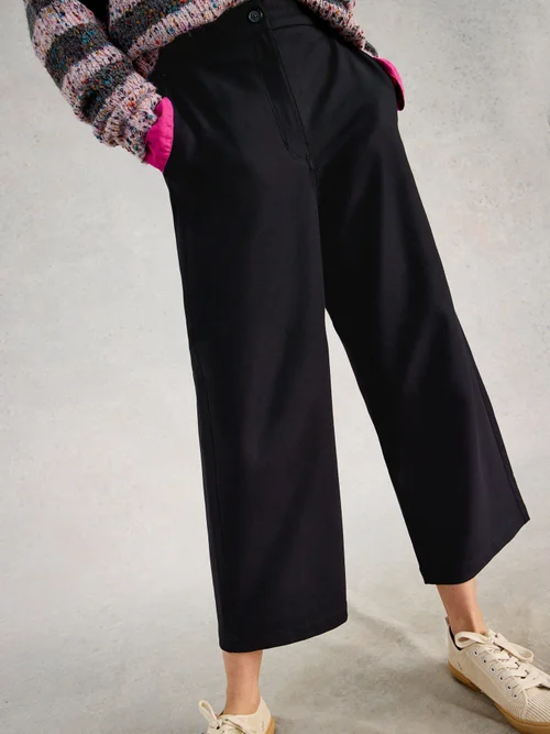 Pantalon court à jambes larges Belle - Pure Blk - 36 Image 3