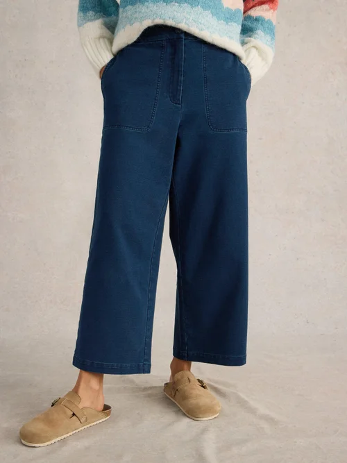 Pantalon Court Large En Jersey Belle - Dk Denim - 34 Image 2