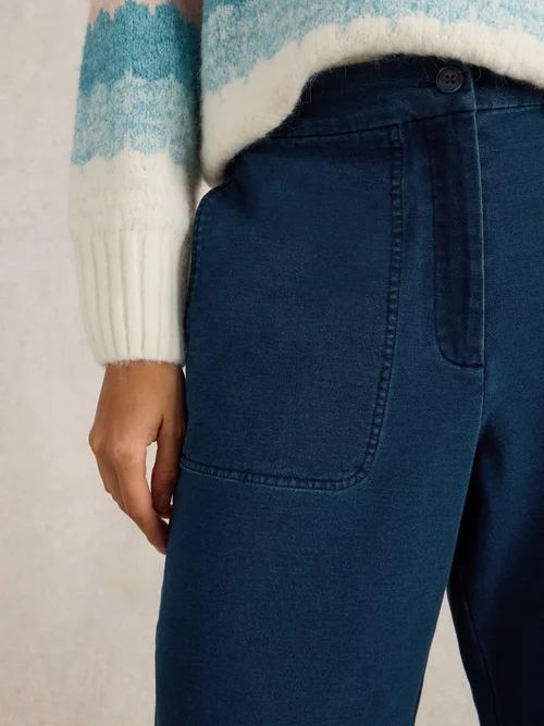 Pantalon Court Large En Jersey Belle - Dk Denim - 34 Image 3