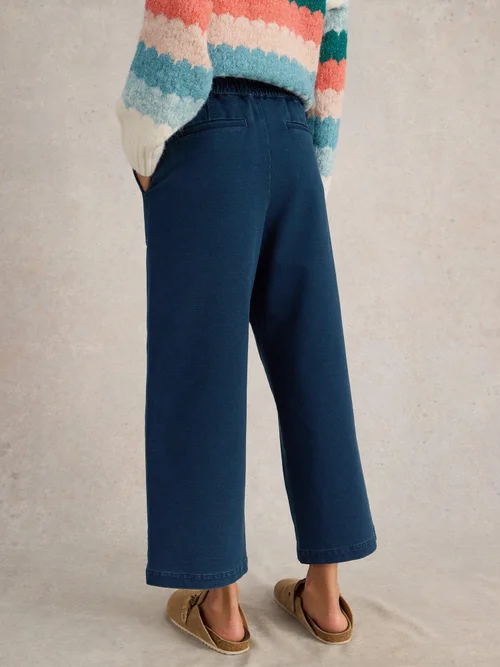 Pantalon Court Large En Jersey Belle - Dk Denim - 34 Image 4