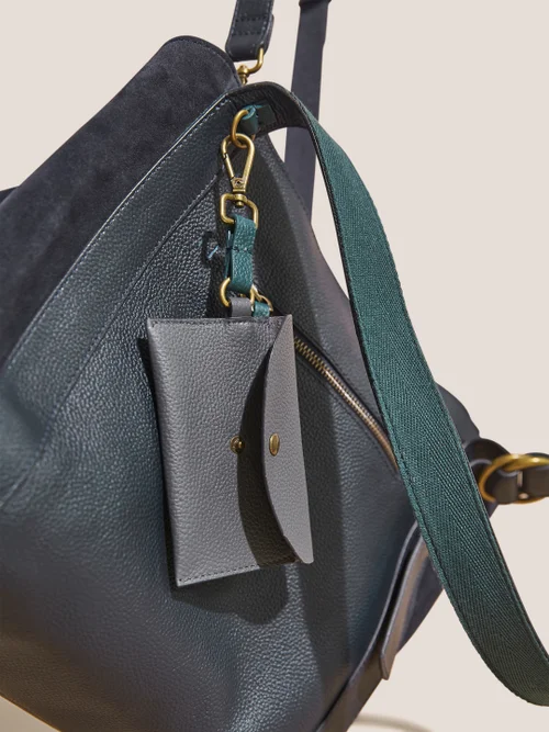 White Stuff Hannah Leather Tote - Dark Navy - OS Image 3