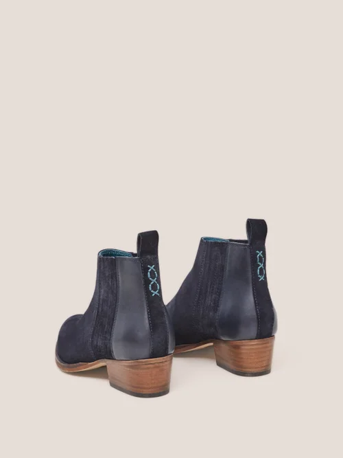 White Stuff Winona Suede Ankle Boot - Dark Navy - 37 Image 4