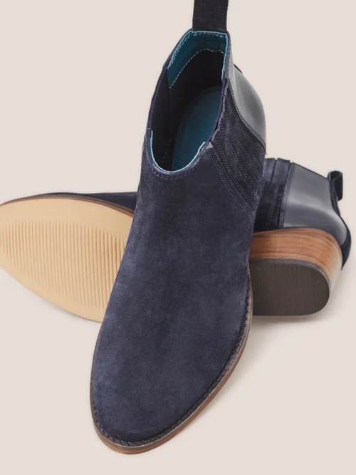 White Stuff Winona Suede Ankle Boot - Dark Navy - 37 Image 2