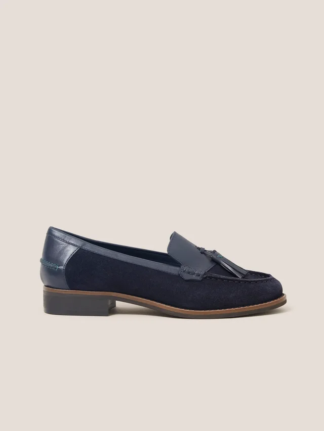 White Stuff Elba Leather Loafer - Dark Navy