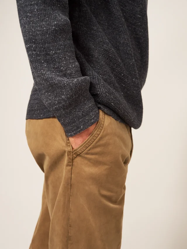 White Stuff Sutton Organic Chino Trouser - Mid Brown