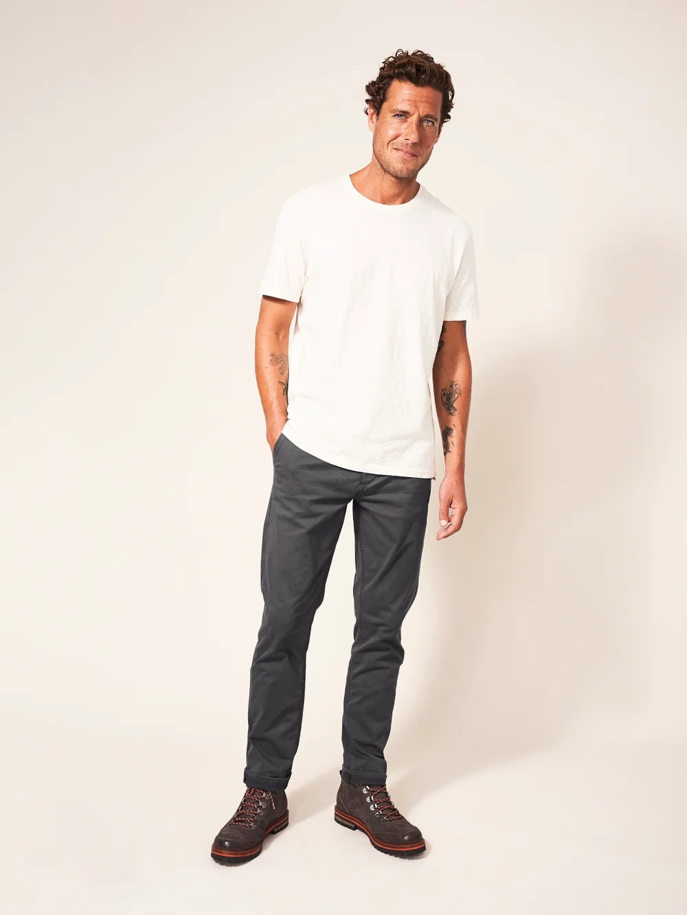 Pantalon chino biologique Sutton - Dk Grey - 30/R Image 1