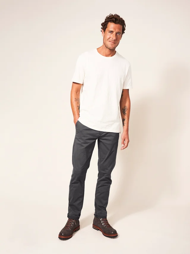 White Stuff Sutton Organic Chino Trouser - Dk Grey