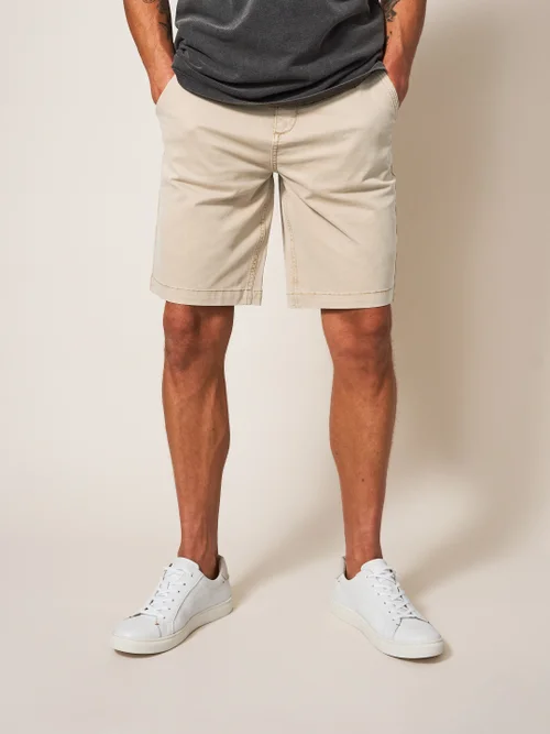 White Stuff Sutton Organic Chino Short - Lgt Nat - 30/R Image 3