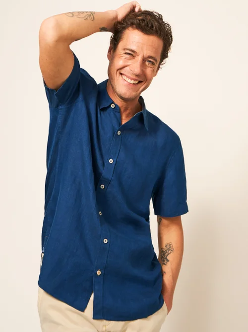 Chemise en lin Pembroke SS - Dark Navy - S Image 3