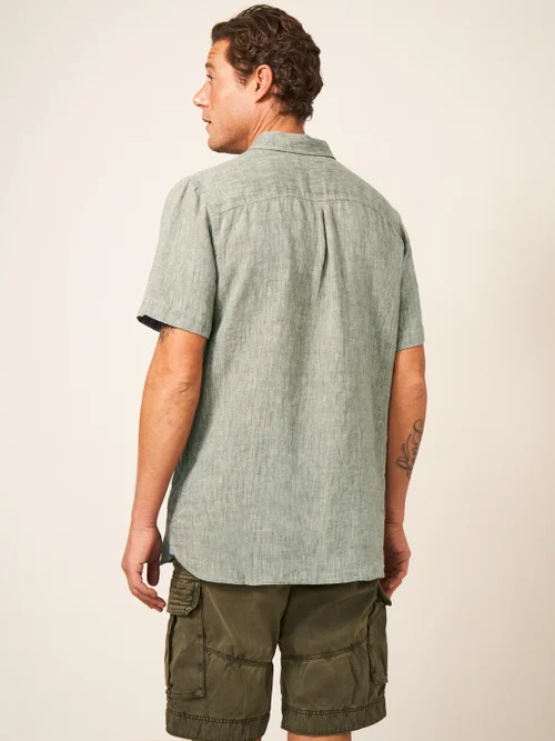 Chemise en lin Pembroke SS - Khaki Grn - S Image 4