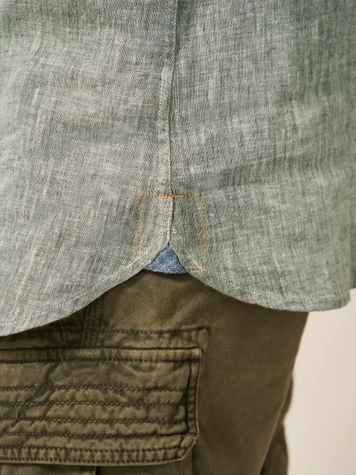 Chemise en lin Pembroke SS - Khaki Grn - S Image 2