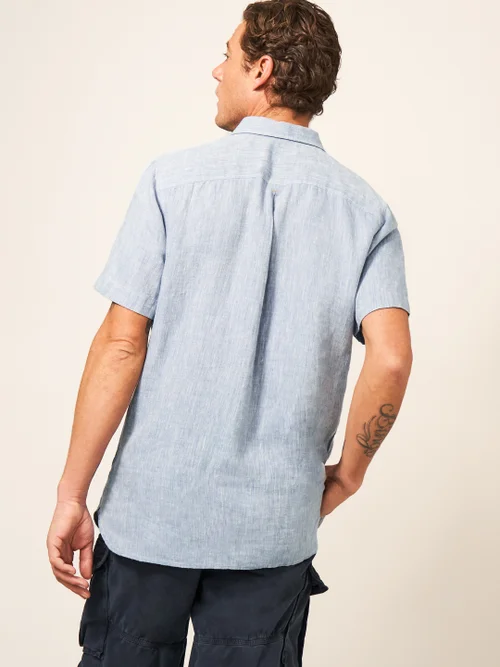 Chemise en lin Pembroke SS - Chamb Blue - S Image 4