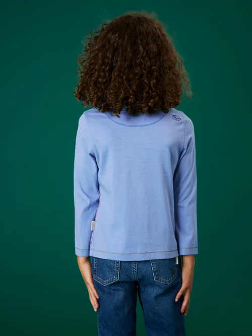 White Stuff Long Sleeve Abersoch T Shirt - Lgt Blue - 5-6 Image 4