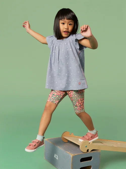 White Stuff Chambray Frill Top - Chamb Blue - 5-6 Image 3