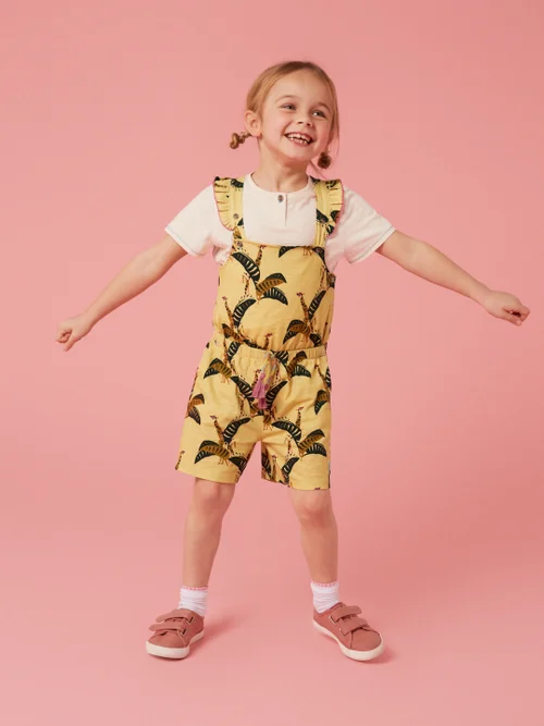 White Stuff Ava Printed Playsuit - Yellow Mlt - 3-4 Image 2