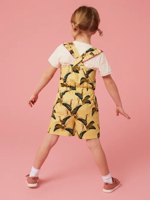 White Stuff Ava Printed Playsuit - Yellow Mlt - 3-4 Image 4