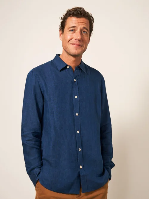 Chemise en lin Pembroke LS - Dark Navy - XXL Image 1