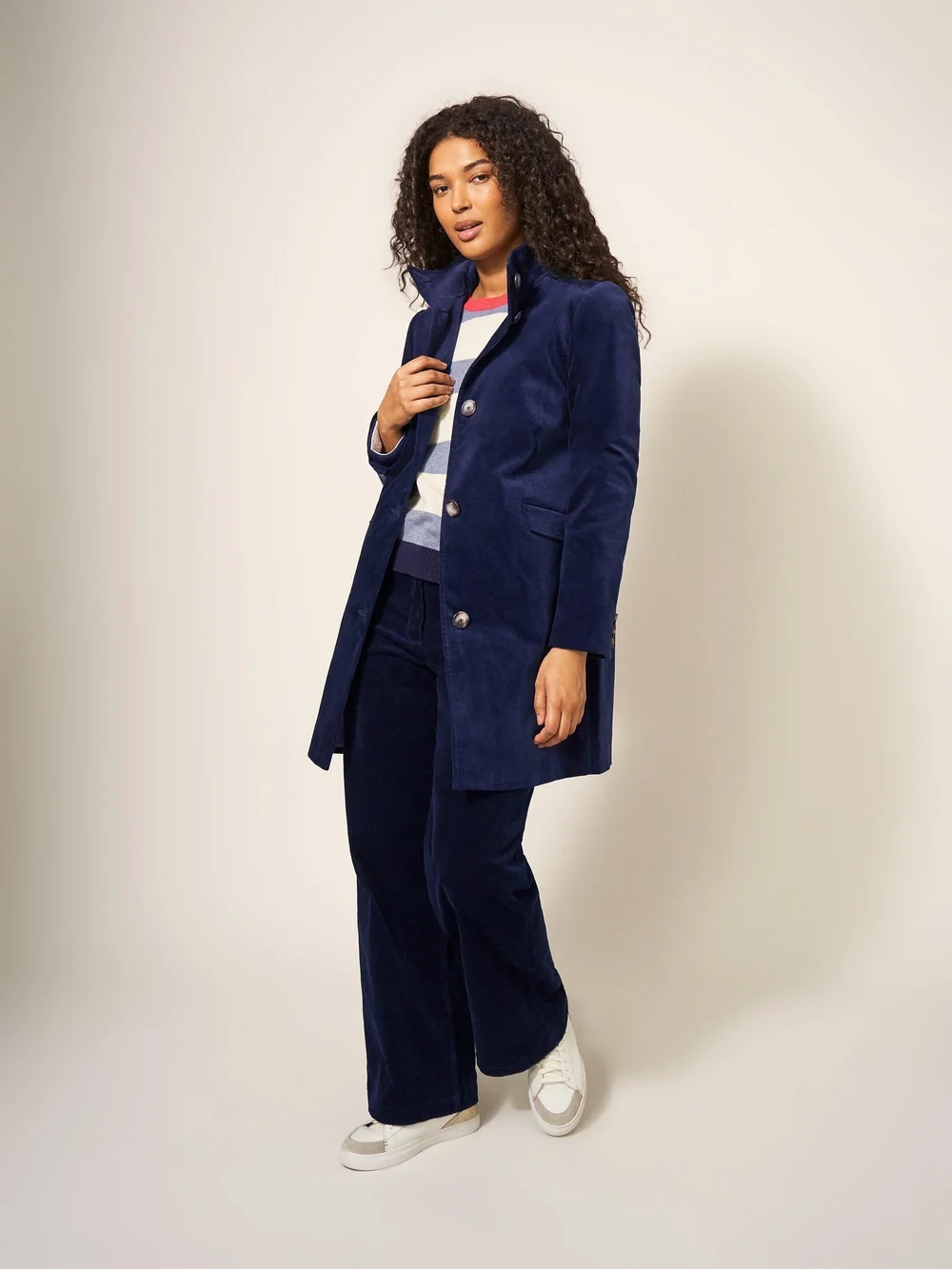 Manteau en velours Karla - Dark Navy - 38/R Image 1