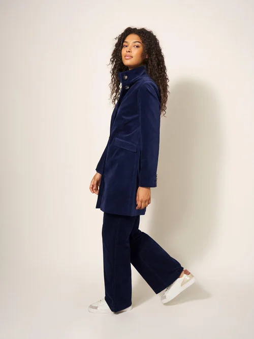 Manteau en velours Karla - Dark Navy - 36/R Image 3