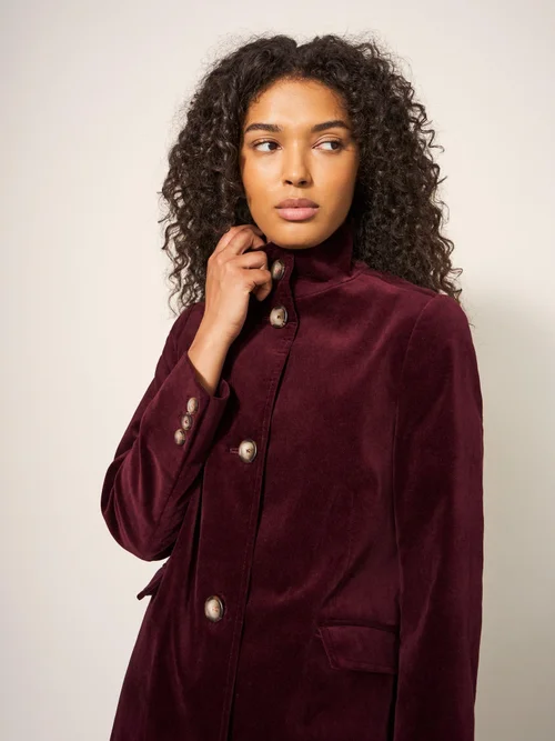 Manteau en velours Karla - Dk Plum - 38/R Image 2