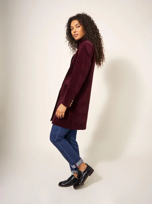 Manteau en velours Karla - Dk Plum - 38/R Image 3