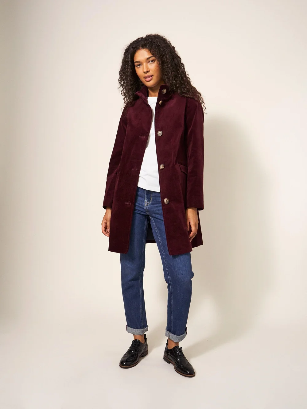 Manteau en velours Karla - Dk Plum - 38/R Image 1