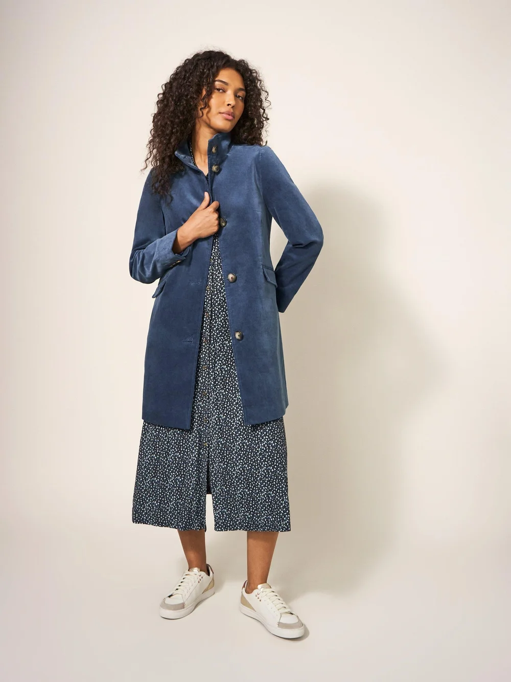 Manteau en velours Karla - Dus Blue - 38/R Image 1