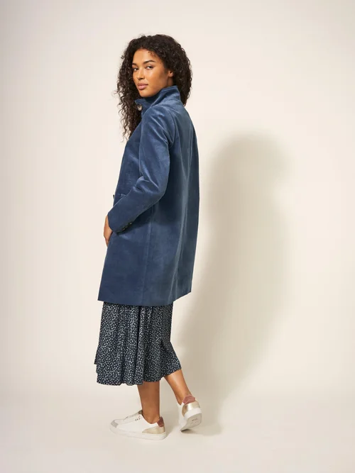 Manteau en velours Karla - Dus Blue - 38/R Image 4
