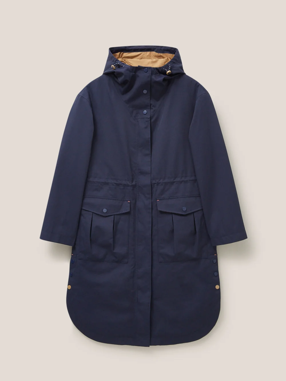 White Stuff Millie Waterproof Coat NAVY_MULTI 34 Image 1