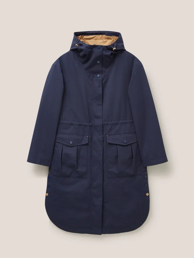 White Stuff Millie Waterproof Coat NAVY_MULTI